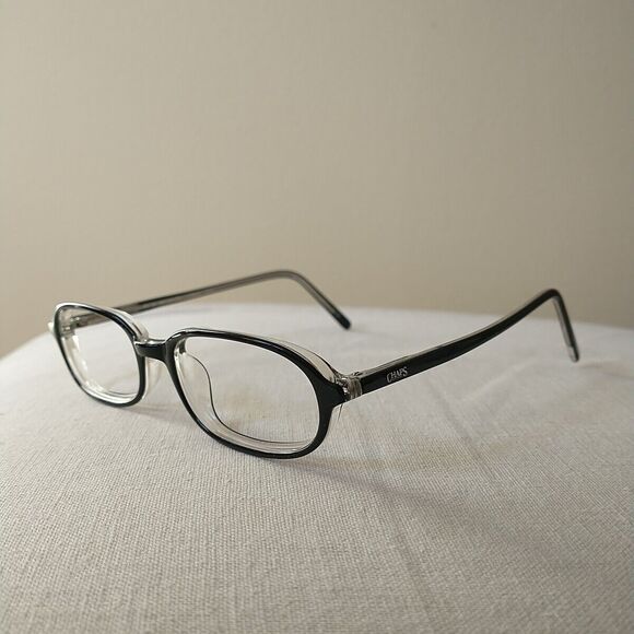 Chaps 69 Ralph Lauren Eyeglass Frames 47-17-135 Black Full Rim Rectangle Plastic - Picture 1 of 9
